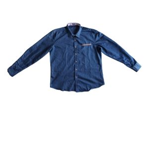 Coofandy Mens Casual Dress Shirt Button DownLong Sleeve Denim Shirt Sz XL